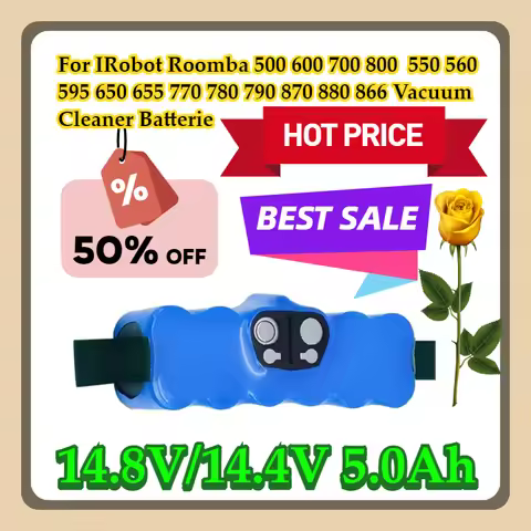 For IRobot Roomba 500 600 700 800 550 560 595 650 655 770 780 790 870 880 866 Vacuum Cleaner 14.8V/1