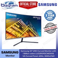 Samsung 32" UHD Curved Monitor with 1 Billion colors LU32R590CWEXXS, VA Curved Panel, 60Hz, 3840x2160 (3-Years Wty)