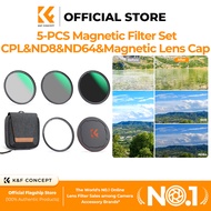 K&F CONCEPT NANO-X Magnetic Filter *5 PCS (CPL +ND4 +ND8 +ND64 +Cap +Ring +Filter Bag) Untra HD