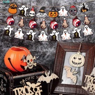 LUXE Haunted House Pull Flags, Ghost Eyeball Halloween Flags, Funny 3D Paper Print Ghost Garden Bann