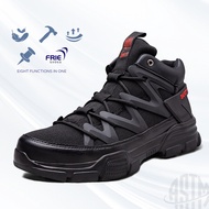 Kasut Keselamatan Tinggi Lelaki Hujung Keluli Cegah Gelincir Ringan But Keselamatan(FRIE)