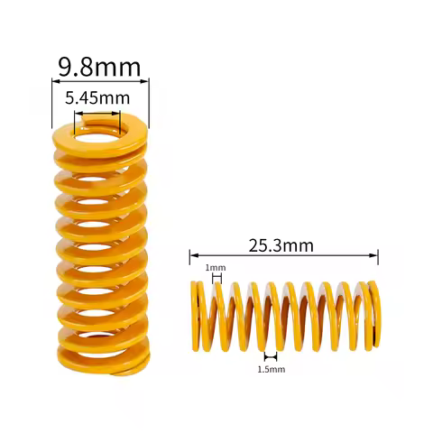 4pcs Yellow Spring 10*25mm Heatbed Leveling Spring for CR10 Reprap Ender 3 Anet A8 Hot Bed 3D Printe