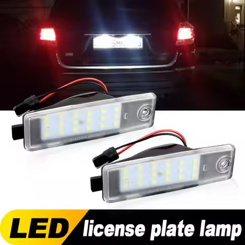 2pcs For Toyota Harrier Hiace Highlander 08-2013 Land Cruiser RAV4 Car Rear white LED license plate 
