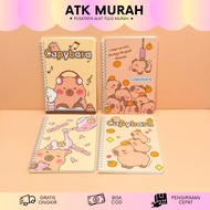 BUKU BINDER SPIRAL A5 CAPYBARA BK-1572 KERTAS BERWARNA CAPPYBARA CAPIBARA BAGUS NOTEBOOK TERJANGKAU