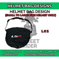 Helmet Bag Black – LS2 Design | Water-Repellent | With Strap & Zipper | Fits Most Helmets