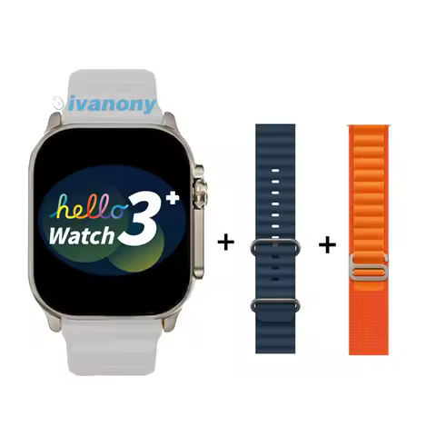 Smart Watch Hello Watch 3 Plus Ultra 2.04inch Amoled Screen Voice Assistant ChatGPT Ebook Compass Du