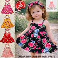 Miyu OOTD Spaghetti w/ Turban Baby Dress 0-12mos. Kids Girls Cute Fashion Wear