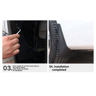 4Pcs Car Mudguard Front & Rear for NX200T NX300H 2017-2022 Car Accessories