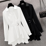 Blouse putih muslimah baju kemeja wanita blouse labuh baju blouse plus size kemeja viral baju wanita white blouse long sleeve women blause bju blouse viral korean style chiffon blouse baju blaus wanita waist tight