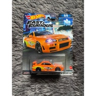 Hotwheels FNF Skyline R34 livery obrien/livery orange