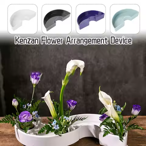 Japanese Style Flower Arrangement Vase Semi-circular Combined Rotary Ikebana Flower Pot Tea Ceremony