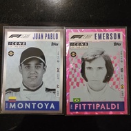 Formula 1 Juan Pablo Montoya, Emerson Fittipaldi TOPPS Turbo Attax F1 Card