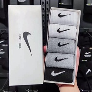 5 pair Boxed Socks pure cotton deodorant mid tube socks sports socks men and women can wear long tub