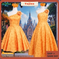 YUJINX Zootopia Costume, Yellow Floral Dress Judy Cosplay Dress, Girls Costume with Headwear Judy Ho