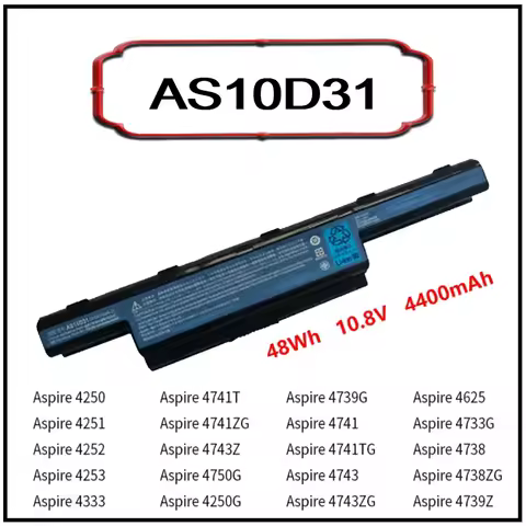 AS10D31 Li-ion Laptop Battery for Acer Aspire 5741 4750G 4752G 5560G 5742G 4741G 4755G 4741 5750G AS