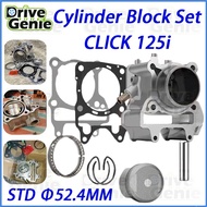 Power Cylinder Block Set CLICK 125i STD  WAVE125 / XRM125 / RS125 STD Φ52.4MM Φ54MM Φ57MM Made in Ge