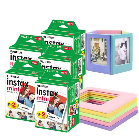 20-100 Sheets White Fujifilm Instax Mini 9 Film with 5 Magnet Photo Frames For Fuji Instax Mini 8 9 