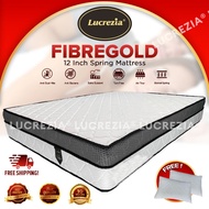 Free Shipping Lucrezia Fibre Gold Spine Support (12Inch) Mattress / Tilam / 椰丝床垫  / King / Queen / Super Single / Single