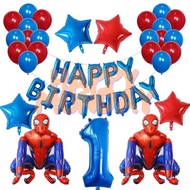 HappyMunday Simple 3D Spiderman Theme Number Balloon Package (PD172)
