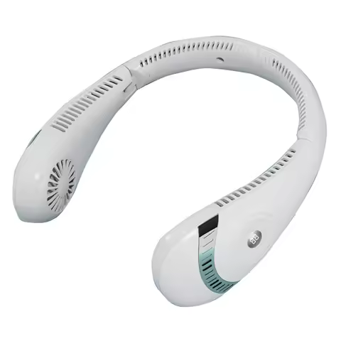 Portable Neck Fan,5000Mah Foldable Neck Fan Bladeless Cooling Personal Neck Fan Rechargeable Neck Fa