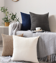 Cushion Pillow 45x45cm 50x50 30x50 Sofa Throw Pillow Big Size High Quality Corn Grain Velvet Sofa Pi