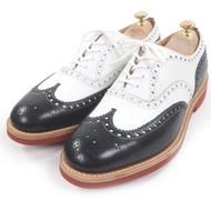 全新未使用商品 □ CHURCH'S DOWNTON 男士真皮WING全布洛克正裝鞋，海軍藍/白色，90G，附鞋盒和防塵袋