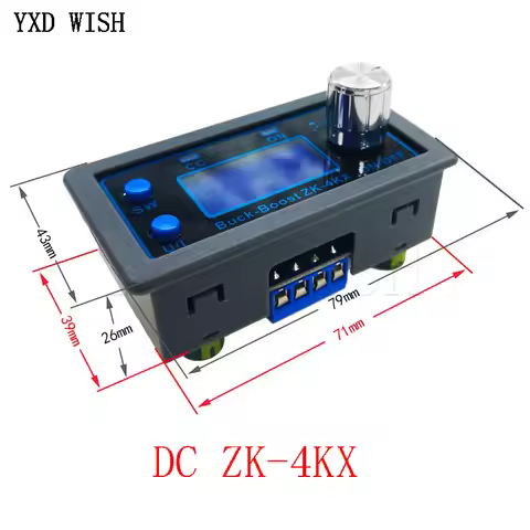 ZK-4KX DC-DC Buck Boost Converter CC CV 0.5-30V 4A 5V 12V 24V Power Module Adjustable Regulated labo