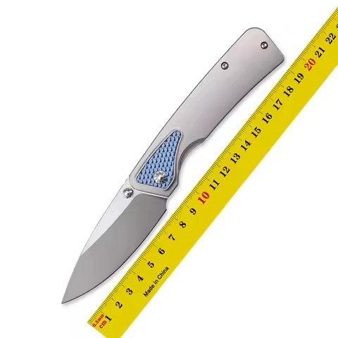 Enlan RattleSnake titanium handle m390 blade folding knife pocket survival EDC tool camping hunting