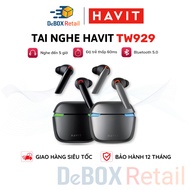 HAVIT TW929 TWS Wireless Headphones Bluetooth 5.0 Low Latency 60ms, IPX5 Water Resistant, Up to 21 H