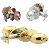 587 Stainless Doorknob Lockset Door Lock Antique Brass Push Button Key Entry