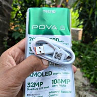 Tecno Pova 6 Cable Data Ultra Charger 70W Original 100% Carlcare
