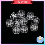 LIAOYING 10/30pcs Plastic Transparent Sewing Machines Empty Coils Linen Spool For Brother Janome Singer Thread Bobbin