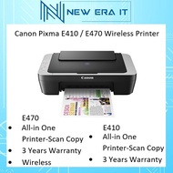 CANON PIXMA E410/E470 FREE INK EFFICIENT 3 IN 1 INKJET PRINTER (PRINT/SCAN/COPY/WIFI)