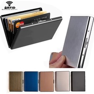 RFID Card Holder Wallet Men Brushcompact Card Box Credit Card Holder