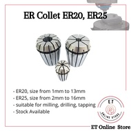 ER Collet, ER20, 25 Spring Collet Grade AA for Milling Machine