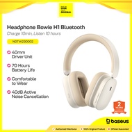 Baseus Original Bowie H1 Headphone Wireless Bluetooth 5.2 ANC Active Noise Cancelling Head Phone Ori