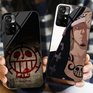 One Piece Trafalgar Law Glass Phone Case For Xiaomi POCO F3 F4 F5 M3 M4 M5 M6 4G X3 X4 GT NFC X5 X6 