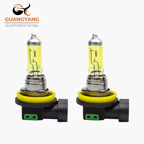 2 Pcs H11 12V 55W Yellow Lights 2800k Car Headlight Auto Fog Lamps Halogen Bulbs For Audi A4 B6 B8 B