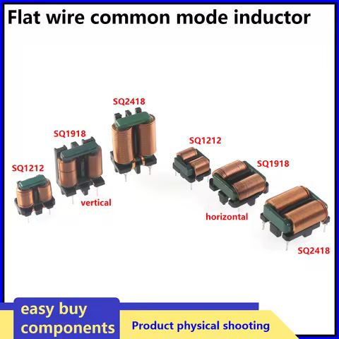 SQ1010 SQ1212 SQ1515 SQ1918 5mH 10mH 20mH 25mH 15mH Common Mode Inductor Inductance Flat Copper Filt