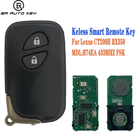 89904-48521 Aftermarket 2/3Button Smart Key Fob For Lexus RX350 RX450H CT200H 2011- 433.92MHz ID74 C