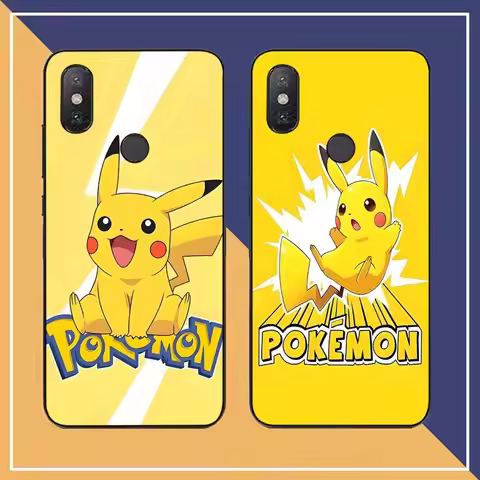 P-Pokemon Gengar Pikachu Starlit Oil Painting Phone Case For Redmi Note 4 X 5 A 6 7 8 T 9 9S 10 11 1