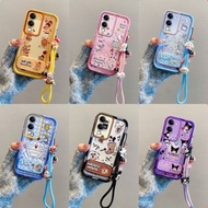 Case VIVO Y04 Y04s Cute cartoon mirror with stand phone case