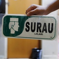 Papan Tanda Surau Sign Men Women Man Signage Surau Lelaki Tanda Arah