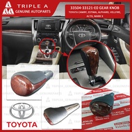 >Original< Leather Walnut Gear Shift Toyota Camry Estima Alphard Altis MarkX Auto Gear Knob Shift Le