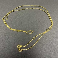 AU750 Engraving New Style Gold-Clad Silver Necklace Women's Clavicle Necklace Pendant Chain Chain 18