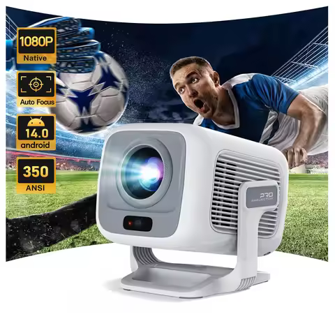 LynCast Projector 4K 350ANSI Android 11 Projetor Wifi6 BT5.4 1920*1080P Outdoor Cinema Beamer Video 