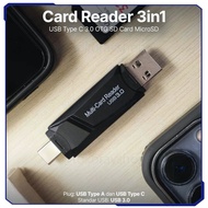 Card Reader 3in1 USB Type C 3.0 OTG SD Card MicroSD - Z500