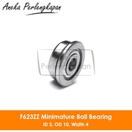 F623ZZ Flanged Miniature Ball Bearing 3x10x4