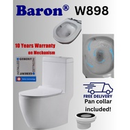 [Brand New] Baron W898 Rimless & Tornado Flush Toilet Bowl