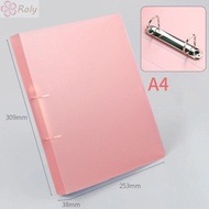 ROLY Binder File Folder, 2 Holes Plastic Transparent Folder, D-shaped Office Document Lever Arch Fil